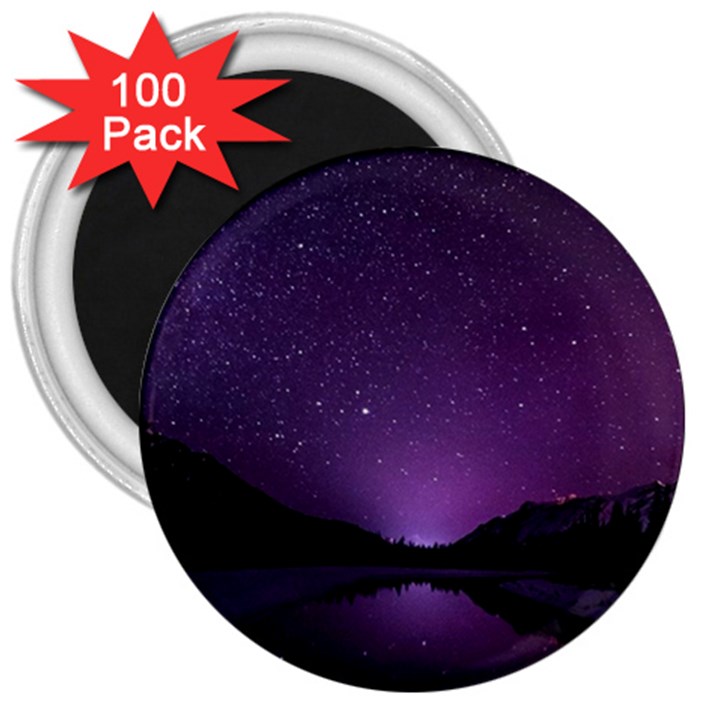 Dark Purple Aesthetic Landscape 3  Magnets (100 pack)