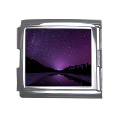 Dark Purple Aesthetic Landscape Mega Link Italian Charm (18mm) by Sarkoni