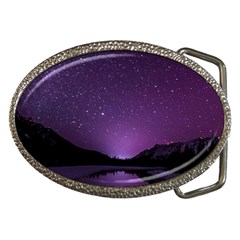 Dark Purple Aesthetic Landscape Belt Buckles by Sarkoni