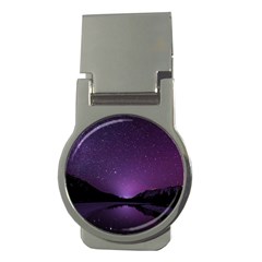 Dark Purple Aesthetic Landscape Money Clips (round)  by Sarkoni