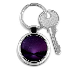 Dark Purple Aesthetic Landscape Key Chain (round) by Sarkoni