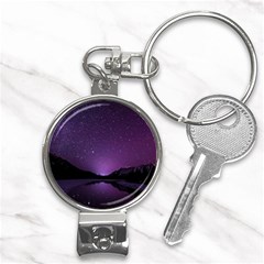 Dark Purple Aesthetic Landscape Nail Clippers Key Chain by Sarkoni