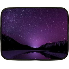 Dark Purple Aesthetic Landscape Two Sides Fleece Blanket (mini) by Sarkoni