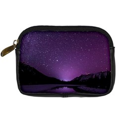 Dark Purple Aesthetic Landscape Digital Camera Leather Case by Sarkoni