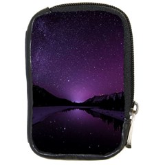 Dark Purple Aesthetic Landscape Compact Camera Leather Case by Sarkoni