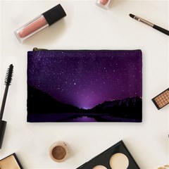 Dark Purple Aesthetic Landscape Cosmetic Bag (medium) by Sarkoni