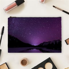 Dark Purple Aesthetic Landscape Cosmetic Bag (large) by Sarkoni