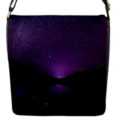 Dark Purple Aesthetic Landscape Flap Closure Messenger Bag (s) by Sarkoni