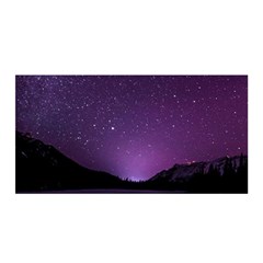 Dark Purple Aesthetic Landscape Satin Wrap 35  X 70  by Sarkoni