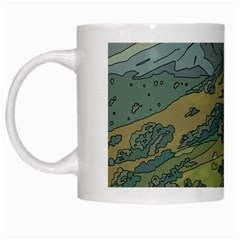 Anime Scenery Drawing Sky Landscape Cloud Cartoon White Mug by Sarkoni