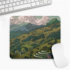 Anime Scenery Drawing Sky Landscape Cloud Cartoon Large Mousepad by Sarkoni