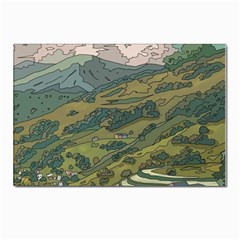 Anime Scenery Drawing Sky Landscape Cloud Cartoon Postcards 5  X 7  (pkg Of 10) by Sarkoni