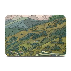 Anime Scenery Drawing Sky Landscape Cloud Cartoon Plate Mats by Sarkoni