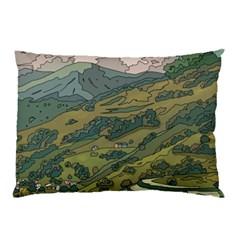 Anime Scenery Drawing Sky Landscape Cloud Cartoon Pillow Case by Sarkoni