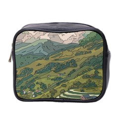 Anime Scenery Drawing Sky Landscape Cloud Cartoon Mini Toiletries Bag (two Sides) by Sarkoni