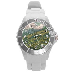 Anime Scenery Drawing Sky Landscape Cloud Cartoon Round Plastic Sport Watch (l) by Sarkoni