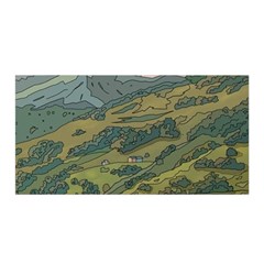 Anime Scenery Drawing Sky Landscape Cloud Cartoon Satin Wrap 35  X 70  by Sarkoni