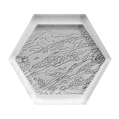 Anime Scenery Drawing Sky Landscape Cloud Cartoon Hexagon Wood Jewelry Box by Sarkoni