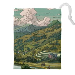 Anime Scenery Drawing Sky Landscape Cloud Cartoon Drawstring Pouch (4xl) by Sarkoni