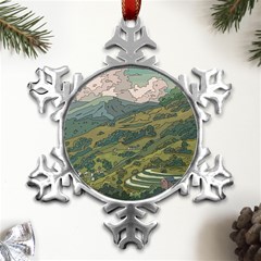 Anime Scenery Drawing Sky Landscape Cloud Cartoon Metal Small Snowflake Ornament by Sarkoni