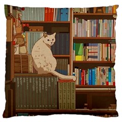 Library Aesthetic Large Cushion Case (one Side) by Sarkoni