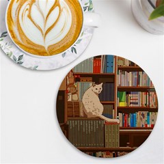 Library Aesthetic Uv Print Round Tile Coaster