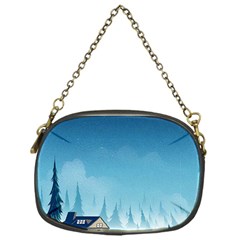 Winter Scenery Minimalist Night Landscape Chain Purse (one Side) by Sarkoni