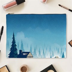 Winter Scenery Minimalist Night Landscape Cosmetic Bag (xl) by Sarkoni