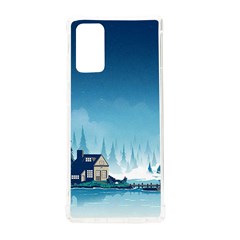 Winter Scenery Minimalist Night Landscape Samsung Galaxy Note 20 Tpu Uv Case by Sarkoni