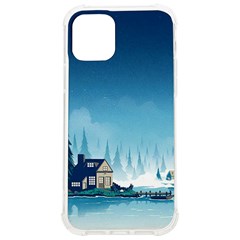 Winter Scenery Minimalist Night Landscape Iphone 12/12 Pro Tpu Uv Print Case by Sarkoni