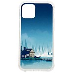 Winter Scenery Minimalist Night Landscape iPhone 12 mini TPU UV Print Case	 Front