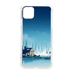 Winter Scenery Minimalist Night Landscape Iphone 11 Pro Max 6 5 Inch Tpu Uv Print Case by Sarkoni