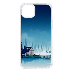 Winter Scenery Minimalist Night Landscape Iphone 14 Plus Tpu Uv Print Case by Sarkoni