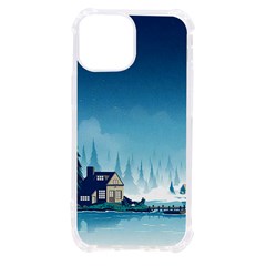 Winter Scenery Minimalist Night Landscape Iphone 13 Mini Tpu Uv Print Case by Sarkoni