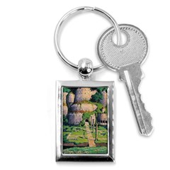 Painting Scenery Key Chain (rectangle) by Sarkoni