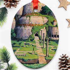 Painting Scenery Oval Ornament (two Sides) by Sarkoni