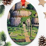 Painting Scenery Oval Ornament (Two Sides) Front