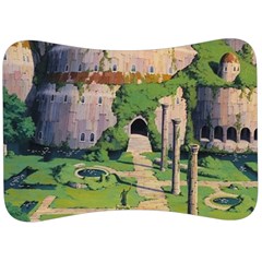 Painting Scenery Velour Seat Head Rest Cushion by Sarkoni