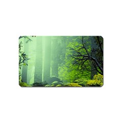 Trees Forest Artwork Nature Beautiful Landscape Magnet (name Card) by Sarkoni