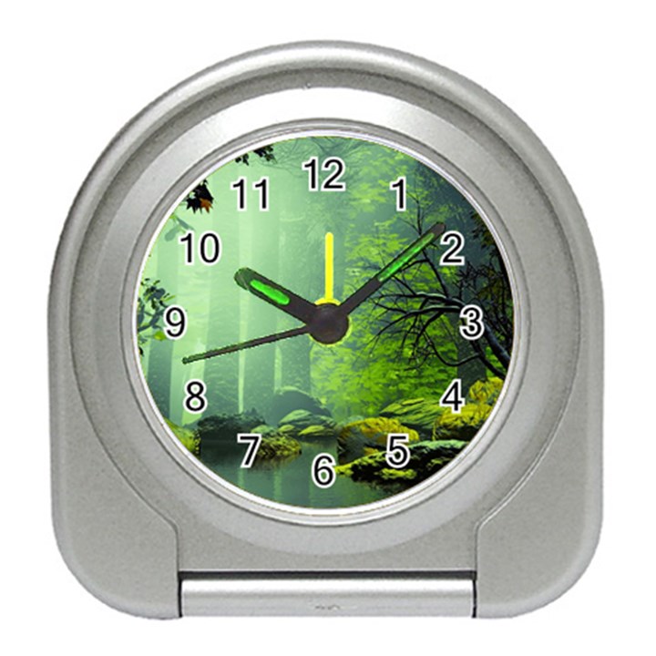 Trees Forest Artwork Nature Beautiful Landscape Travel Alarm Clock