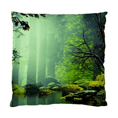 Trees Forest Artwork Nature Beautiful Landscape Standard Cushion Case (two Sides) by Sarkoni