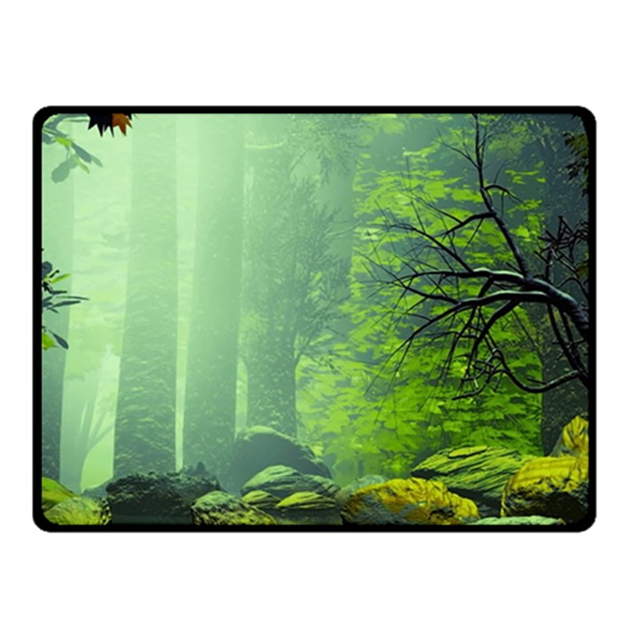 Trees Forest Artwork Nature Beautiful Landscape Fleece Blanket (Small)