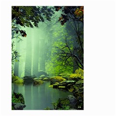 Trees Forest Artwork Nature Beautiful Landscape Small Garden Flag (two Sides) by Sarkoni