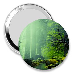 Trees Forest Artwork Nature Beautiful Landscape 3  Handbag Mirrors by Sarkoni