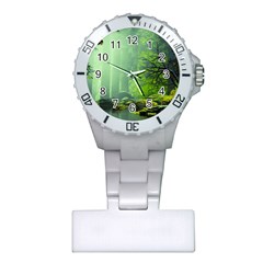 Trees Forest Artwork Nature Beautiful Landscape Plastic Nurses Watch by Sarkoni