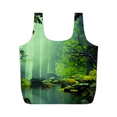 Trees Forest Artwork Nature Beautiful Landscape Full Print Recycle Bag (m) by Sarkoni