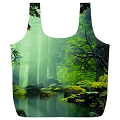 Trees Forest Artwork Nature Beautiful Landscape Full Print Recycle Bag (xl) by Sarkoni