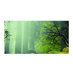 Trees Forest Artwork Nature Beautiful Landscape Satin Wrap 35  X 70  by Sarkoni