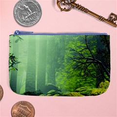 Trees Forest Artwork Nature Beautiful Landscape Large Coin Purse by Sarkoni