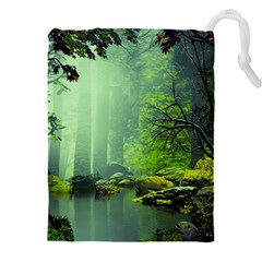 Trees Forest Artwork Nature Beautiful Landscape Drawstring Pouch (4xl) by Sarkoni